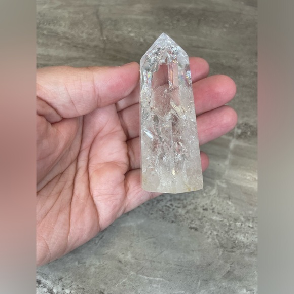COPY - Crackle Quartz Crystal Tower - Picture 1 of 3